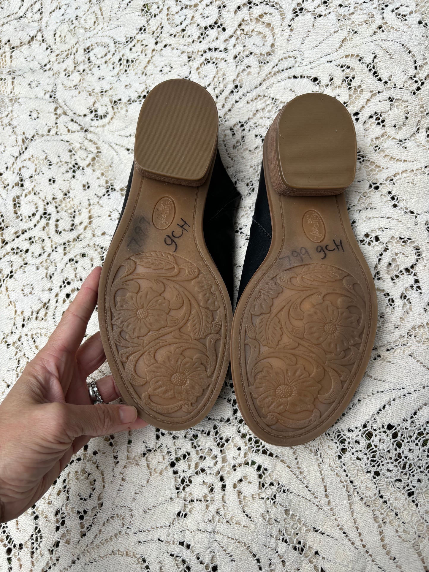 Euro Soft by Sofft Leather Slides - Size 8.5