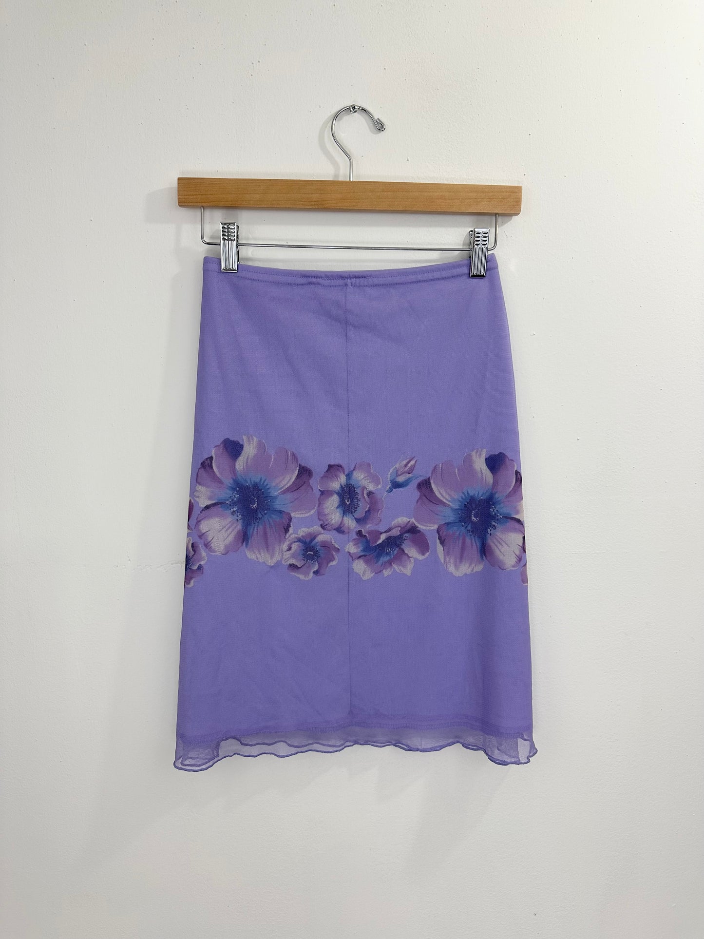 Vintage Y2K Style Floral Midi Skirt - 30