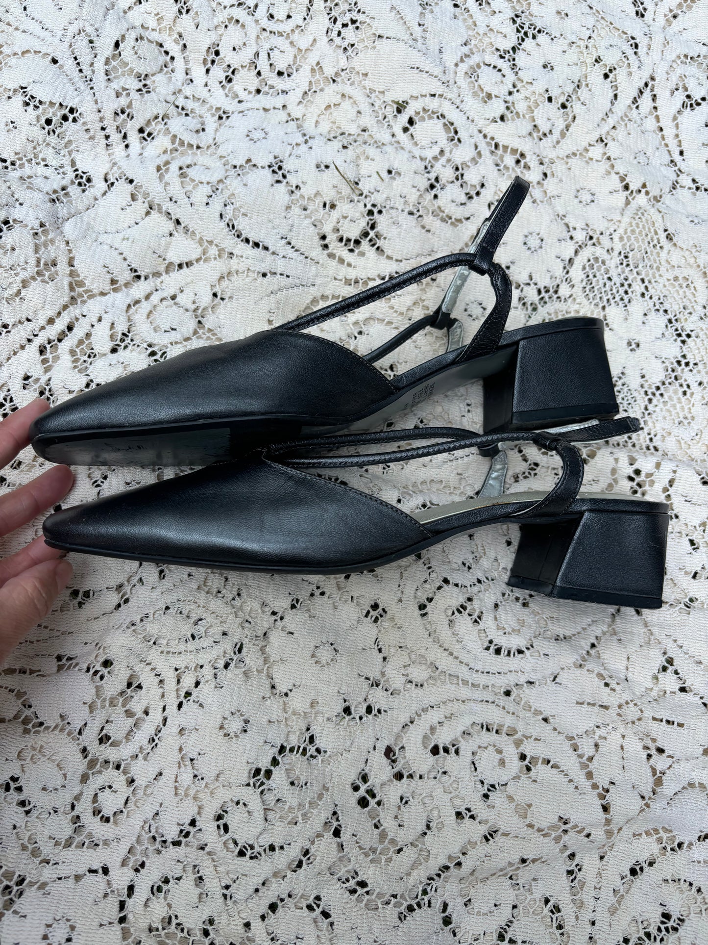 Vintage Easy Spirit Leather Slingback Heels - Size 8.5