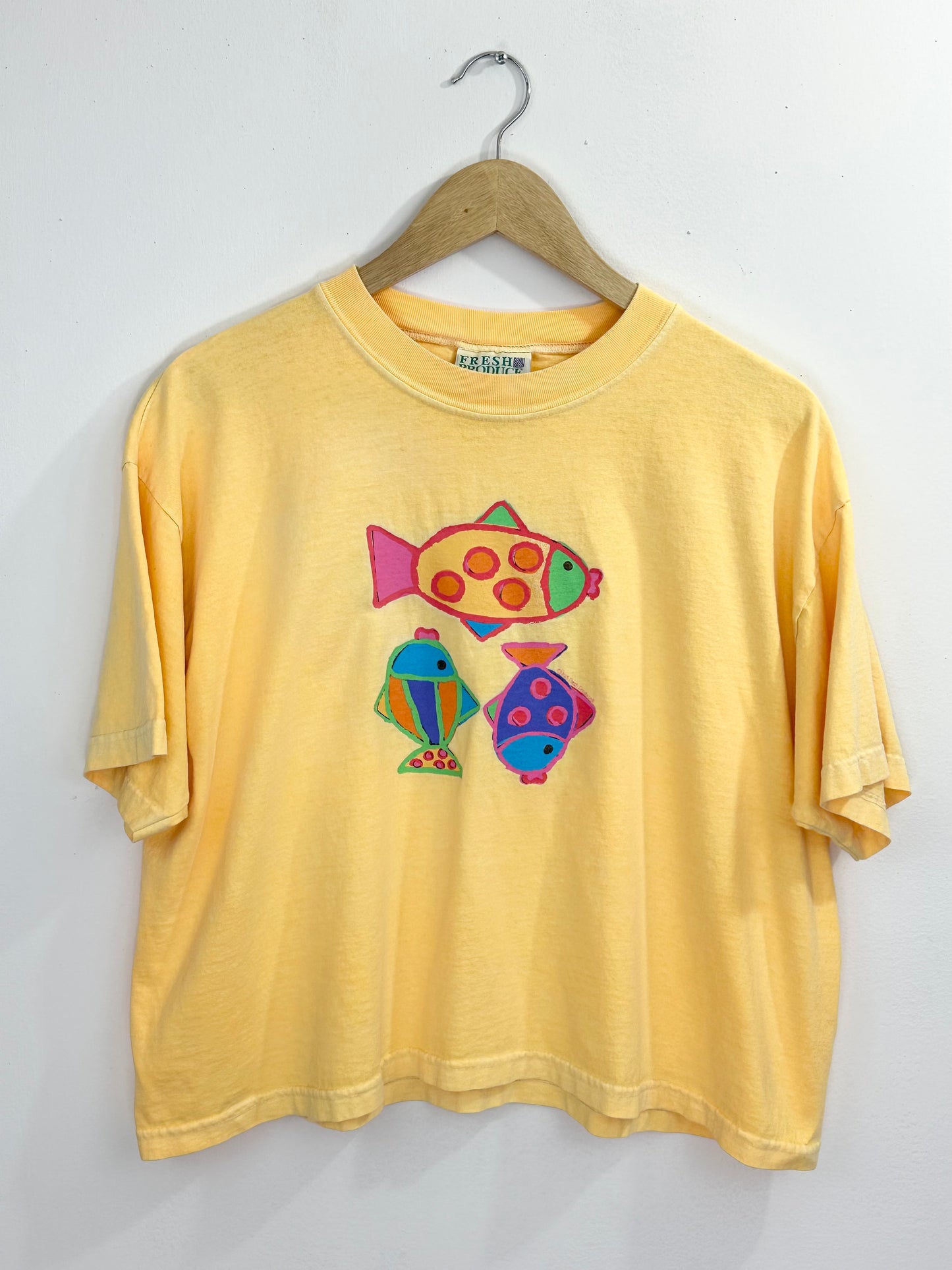 Vintage Fresh Produce Fish Crop Tee - S/M/L/XL