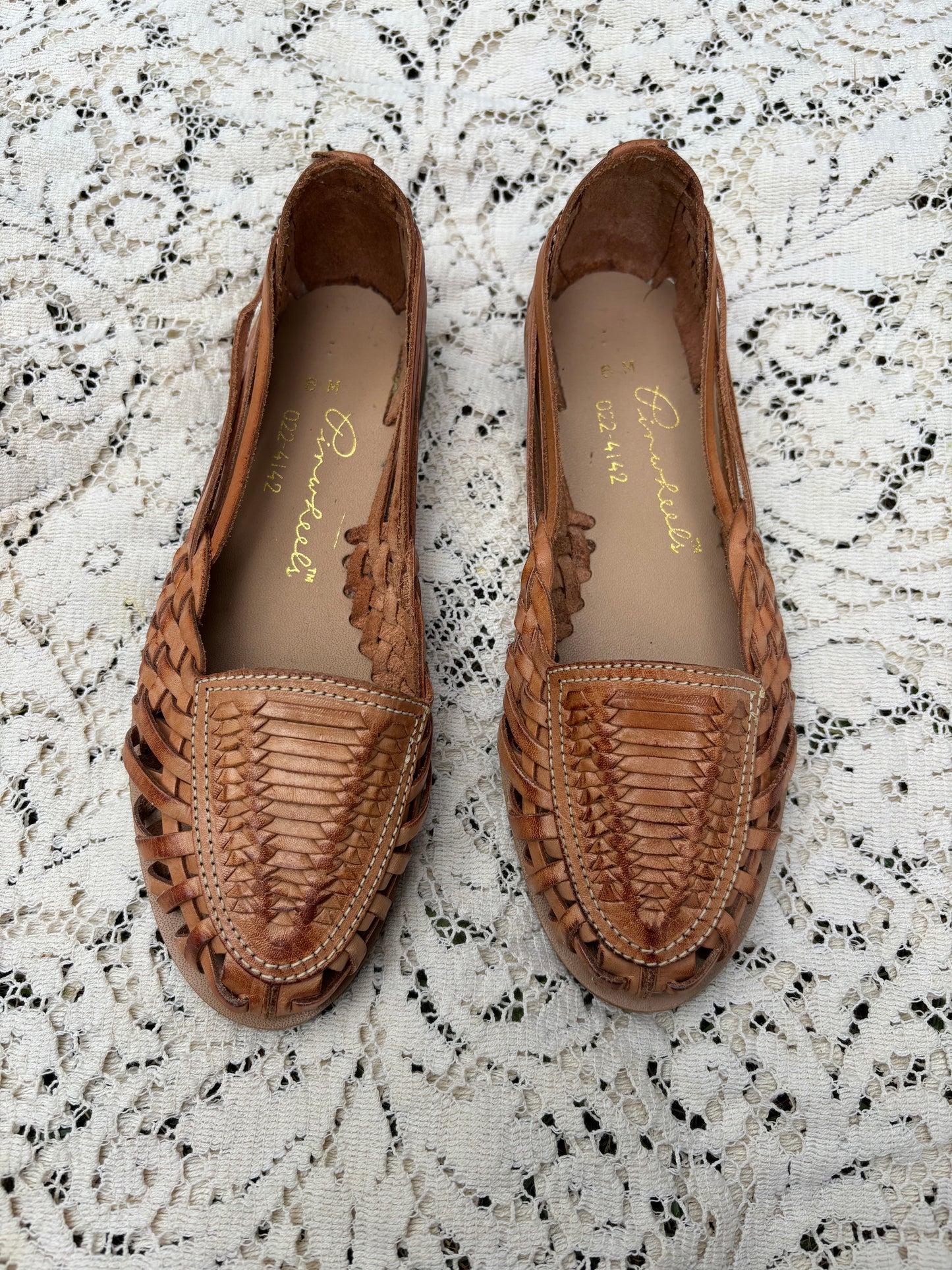 Pinwheels Huarache Leather Sandals - Size 6