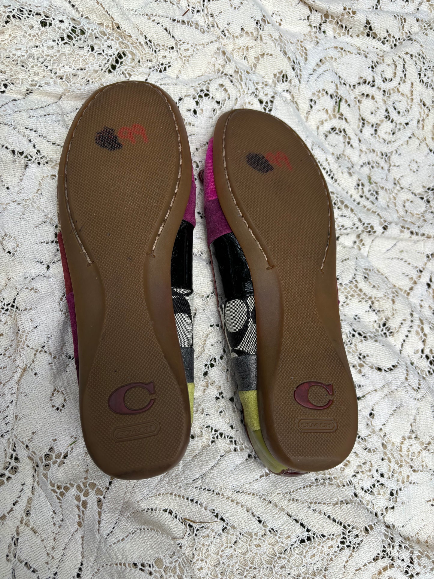 Coach Patchwork Ballet Flats - Size 8