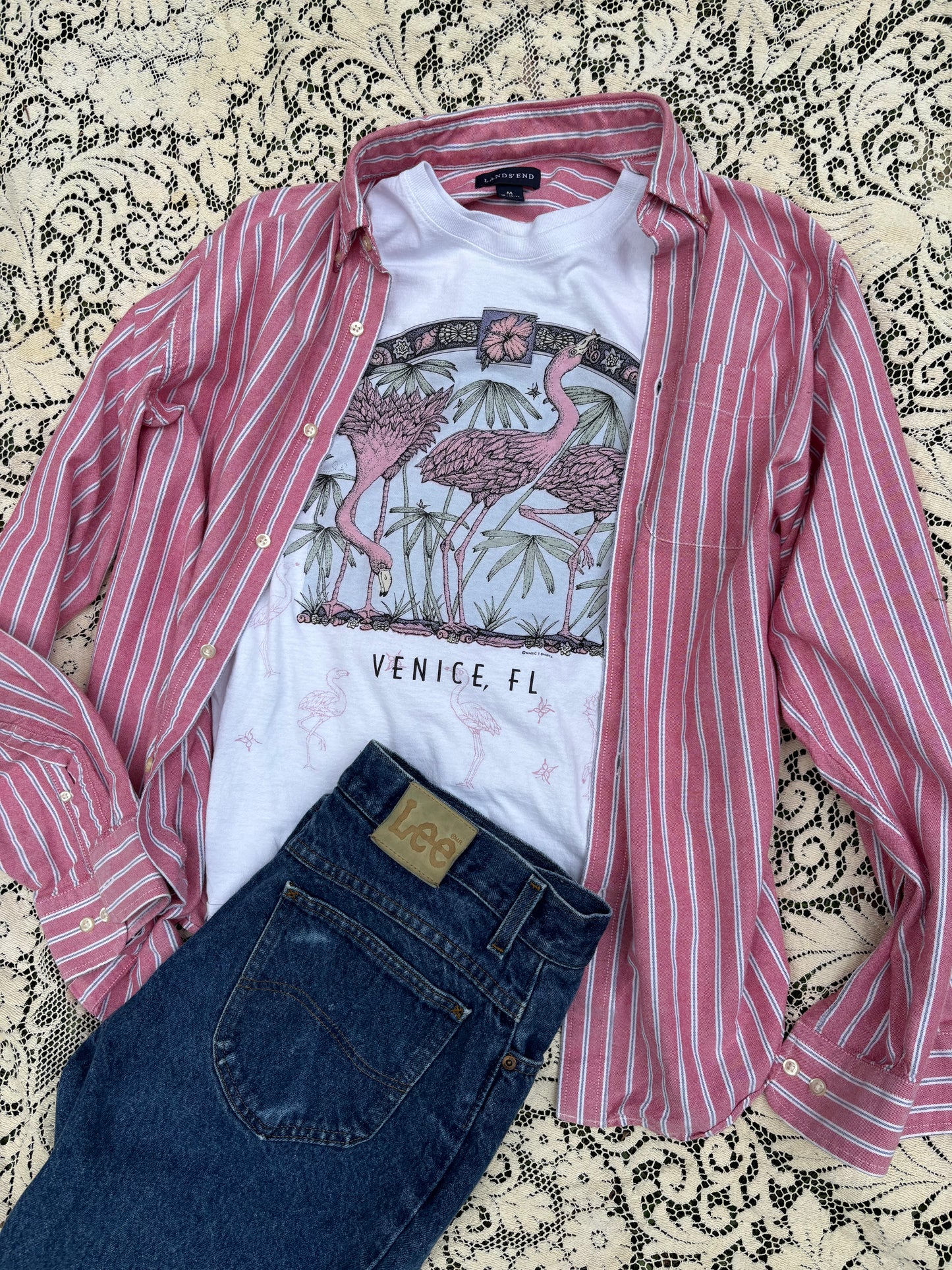 Vintage Land's End Button Down - M