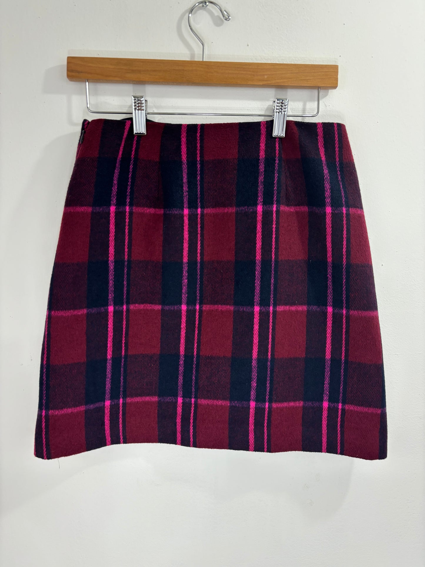 Loft Wool Plaid Skirt - 28