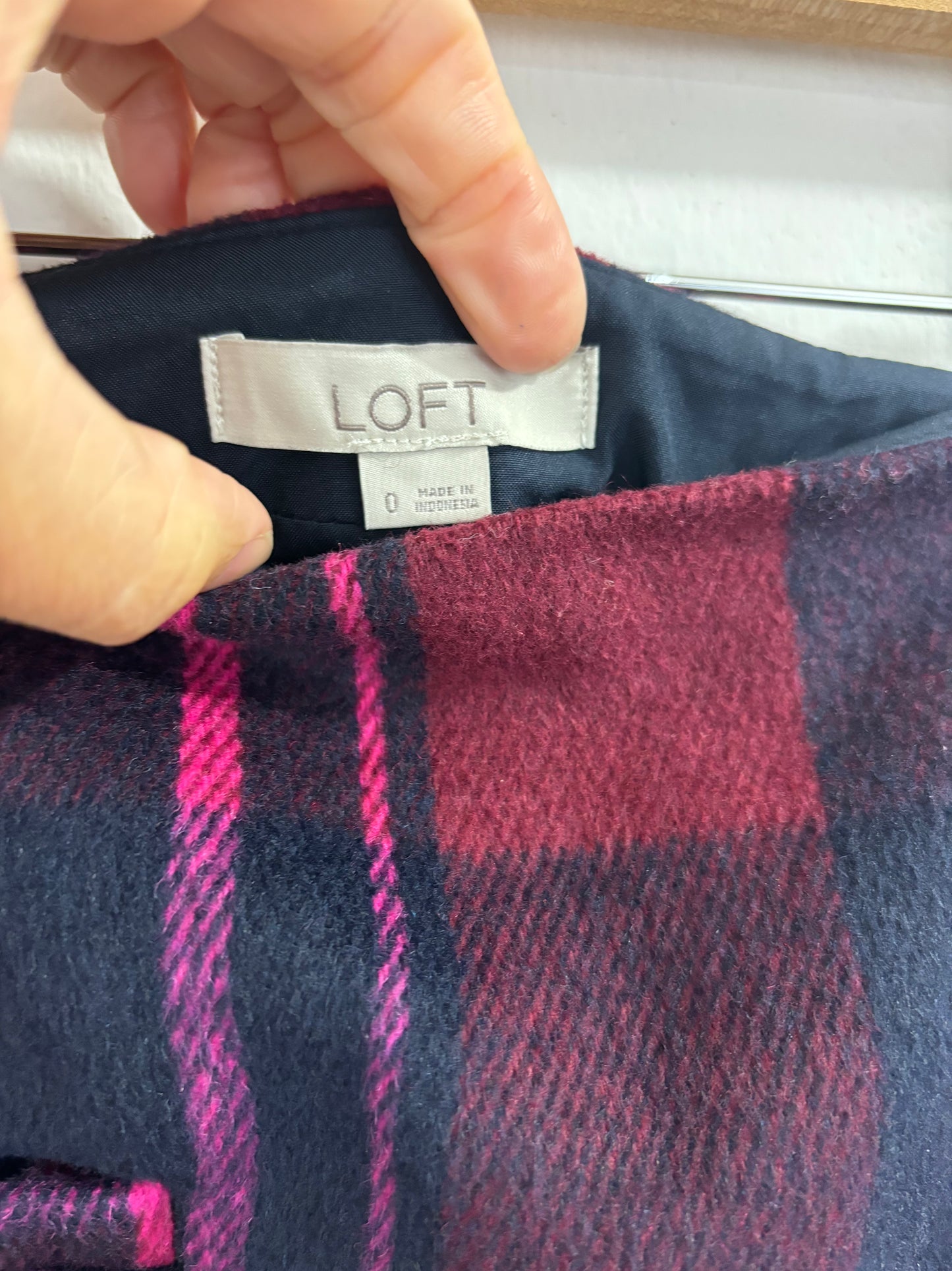 Loft Wool Plaid Skirt - 28