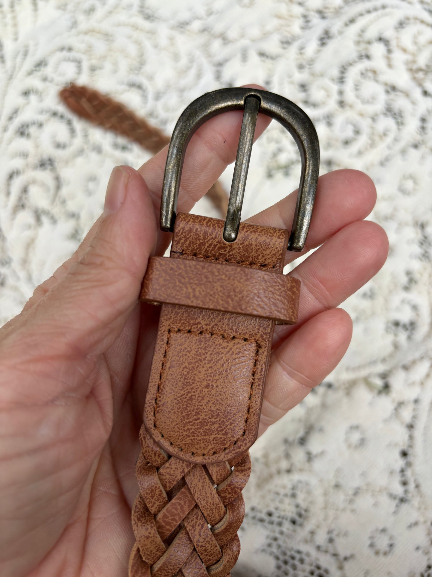 Braided Leather Belt - L/XL