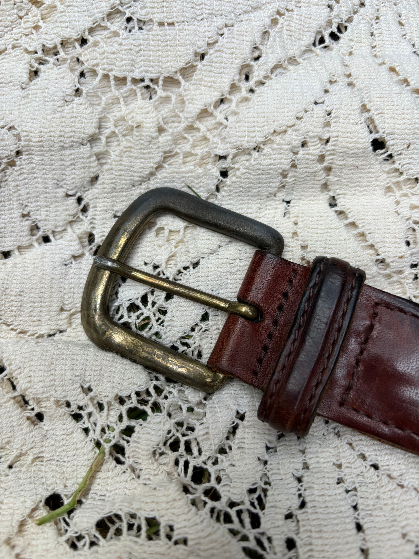 Vintage Braided Leather Belt - M/L