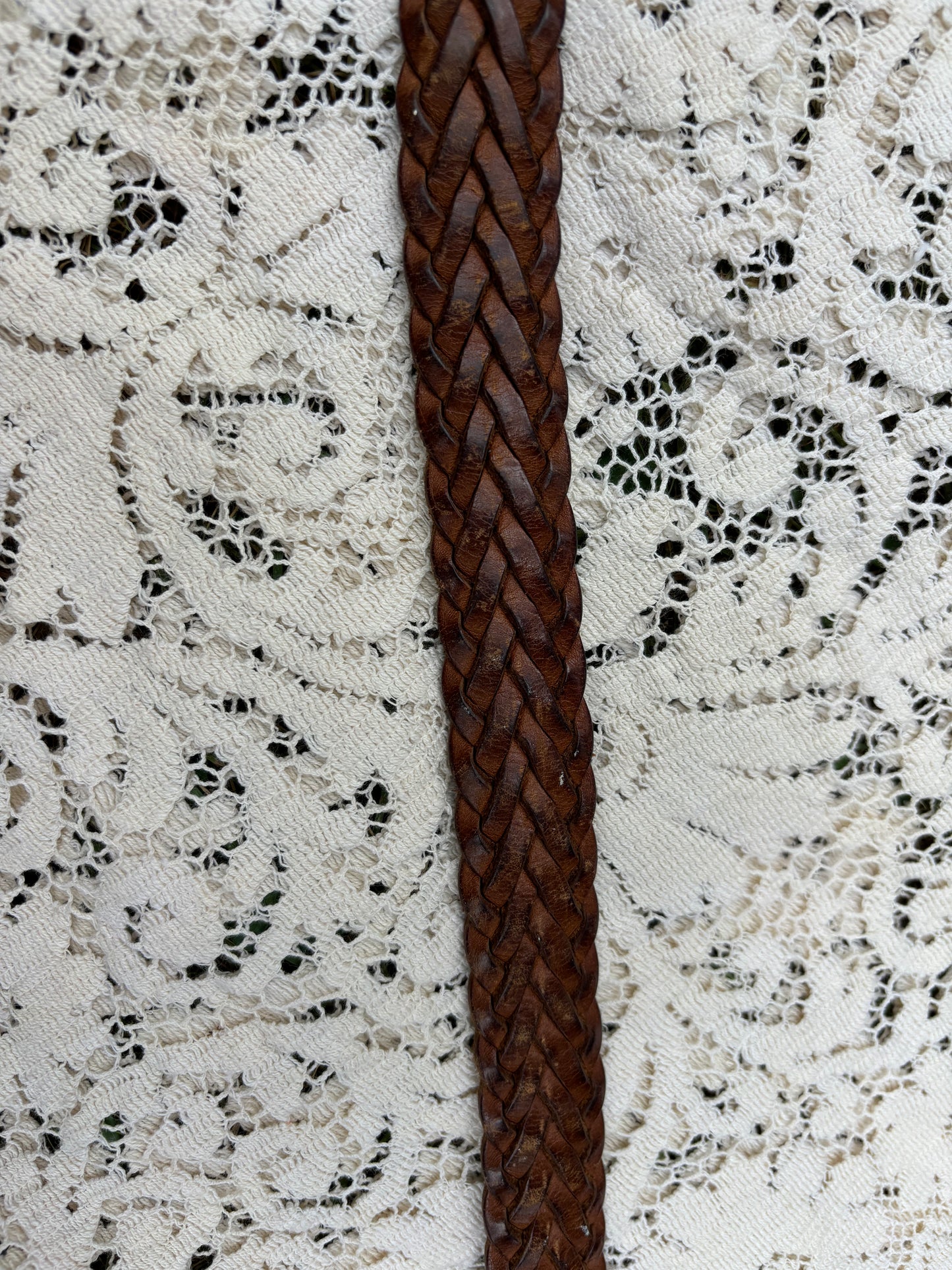 Vintage Braided Leather Belt