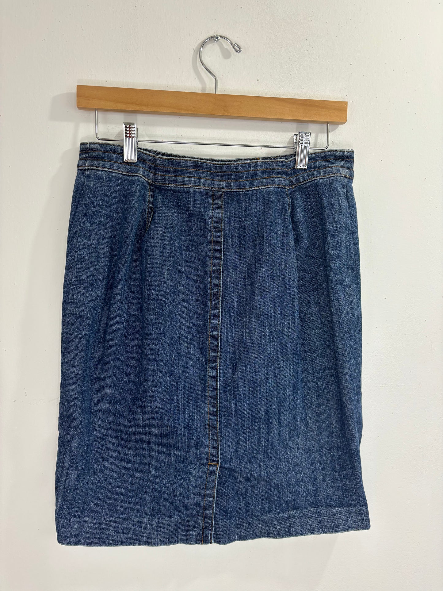 Vintage Jones New York Pocket Front Jean Skirt - 30