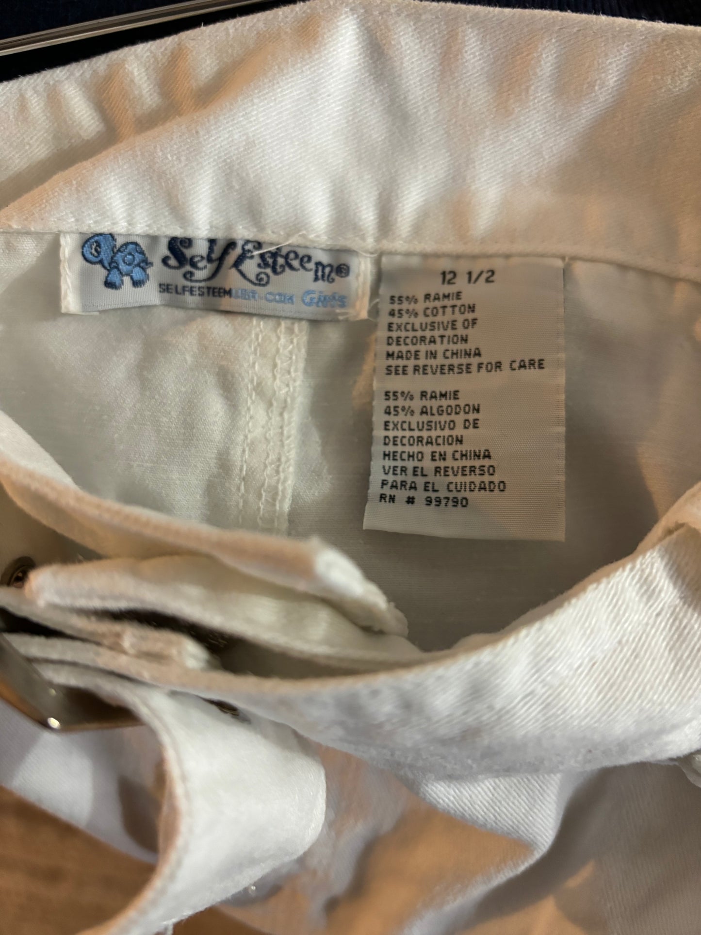 Y2K White Cargo Skirt with Belt