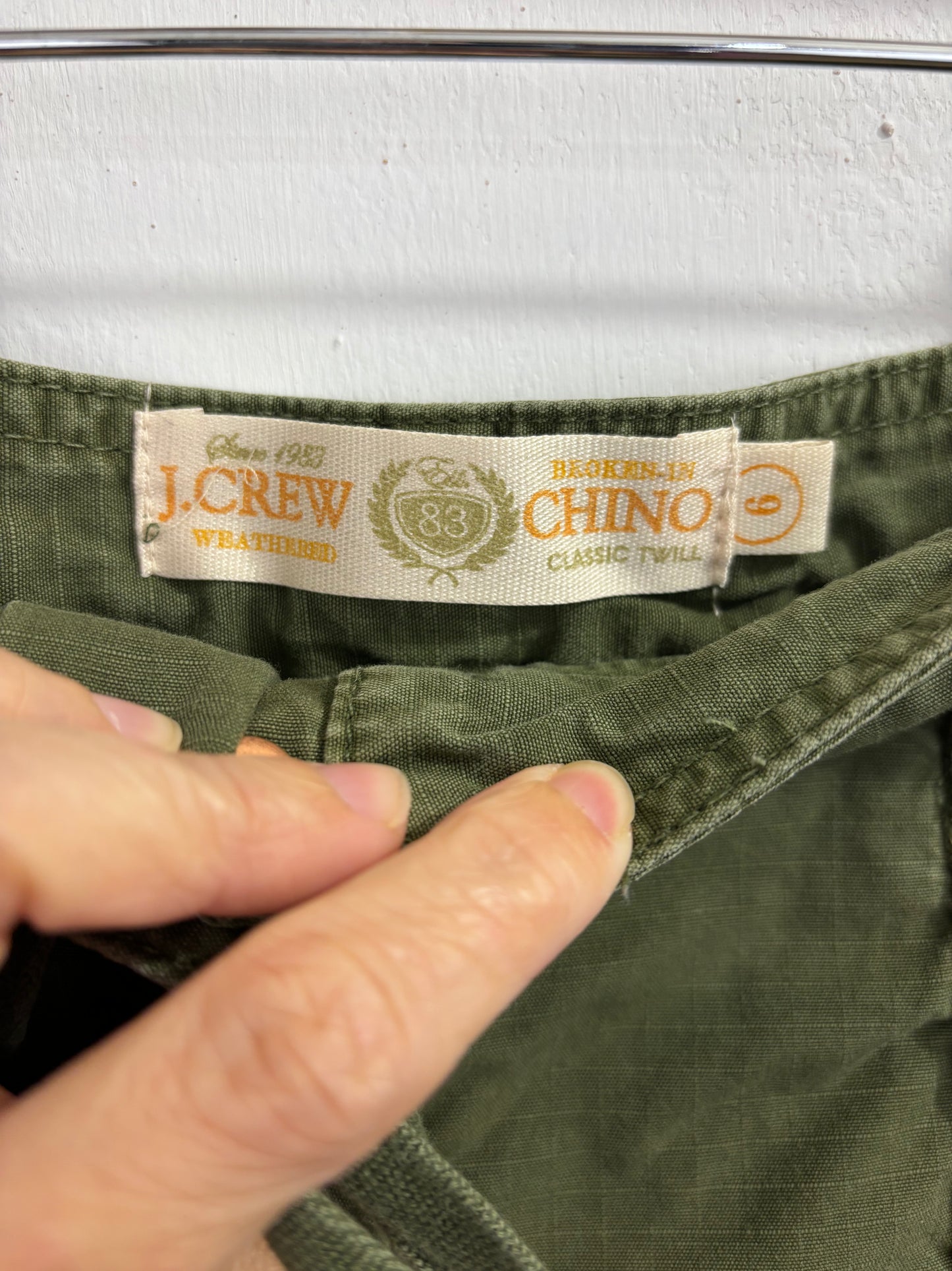 J Crew Green Utility Skirt - 31