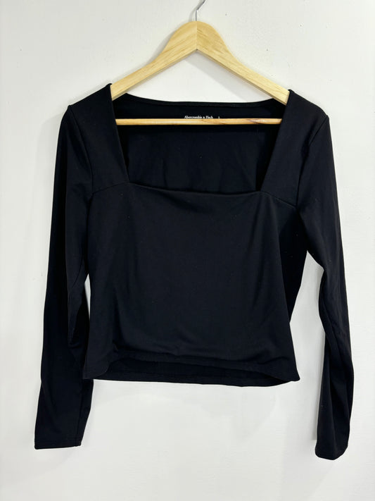 Abercrombie & Fitch Square Neck Long Sleeve Shirt