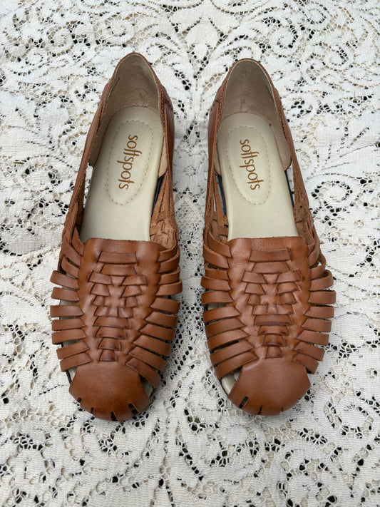 softspots Huarache Leather Sandals - size 9