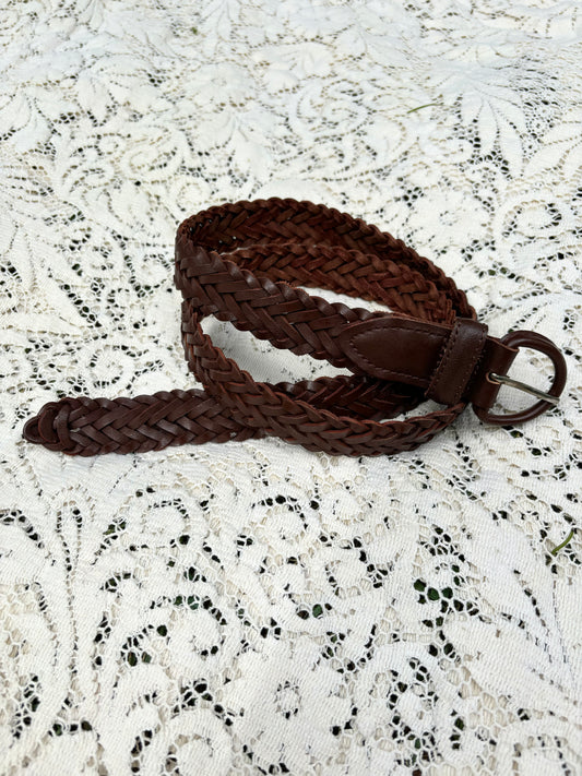 Braided Leather Belt - M/L