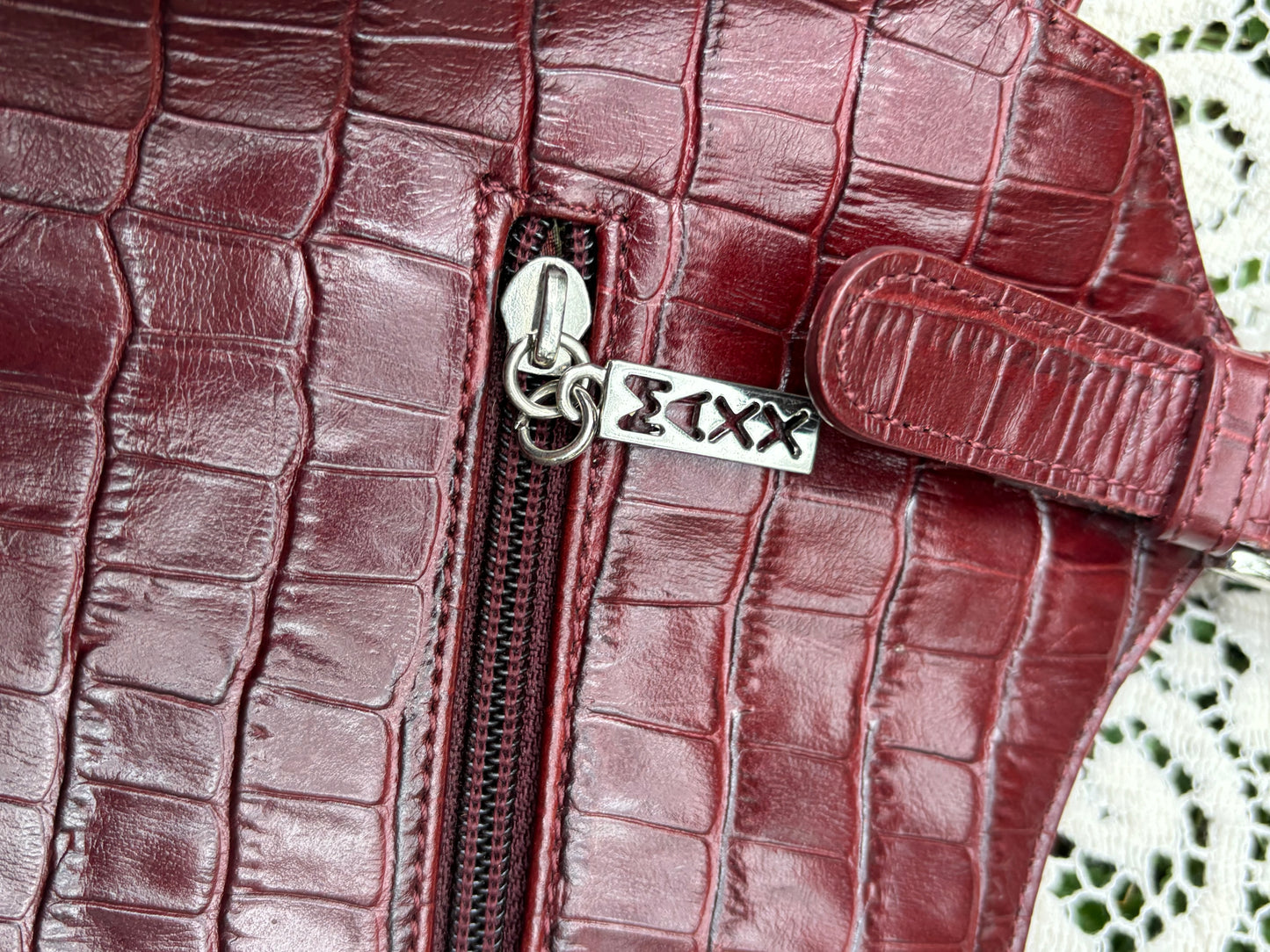 Burgundy Leather Shoulder Bag