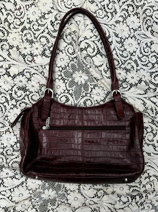 Burgundy Leather Shoulder Bag