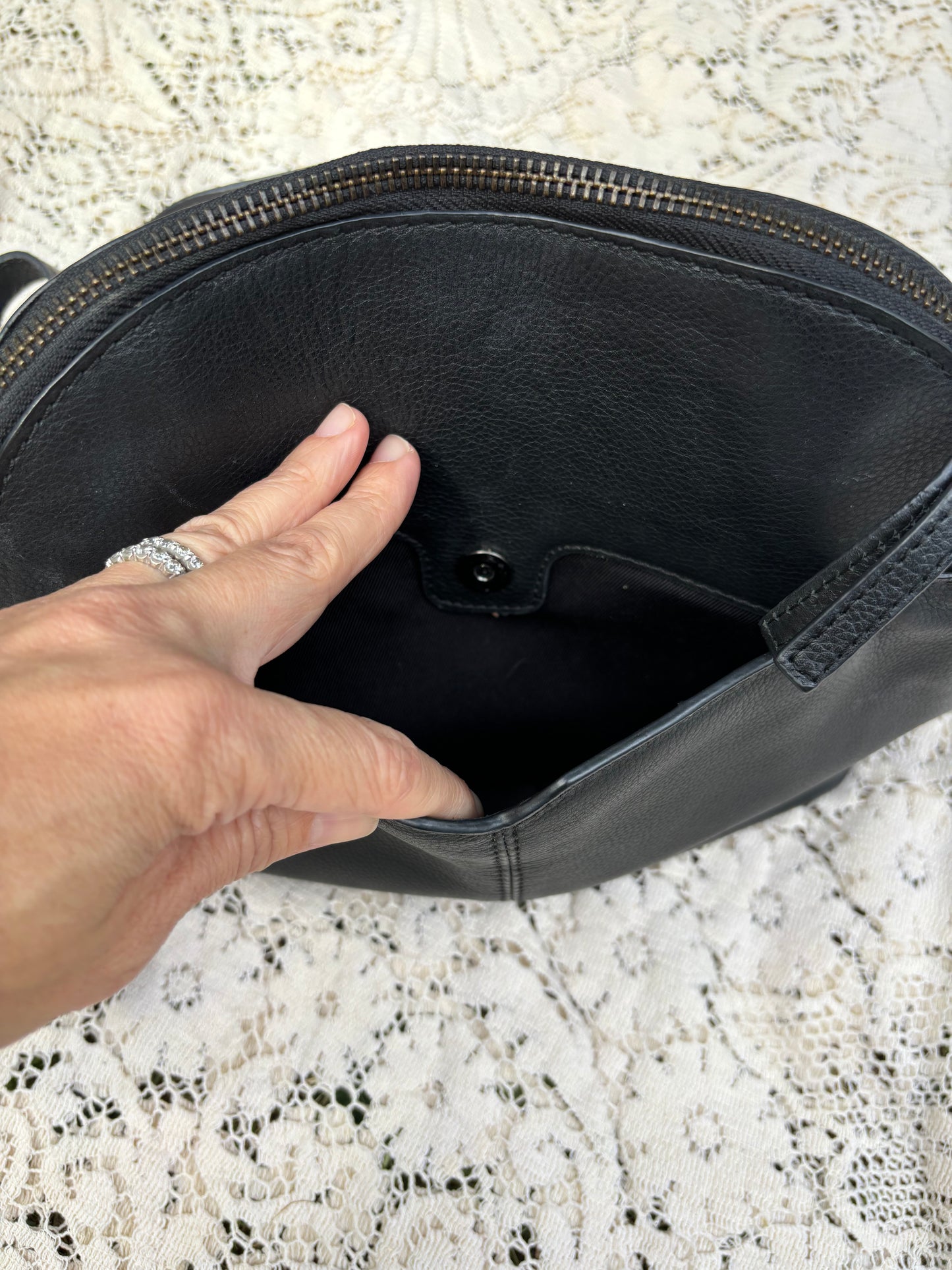 Rachel Roy Black Leather Purse