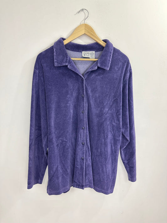 Vintage Field Gear Velour Button Down - XS/S/L/XL