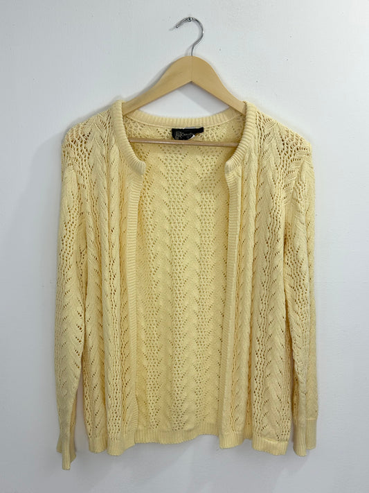 Vintage Butter Yellow Knit Cardigan - S/M/L