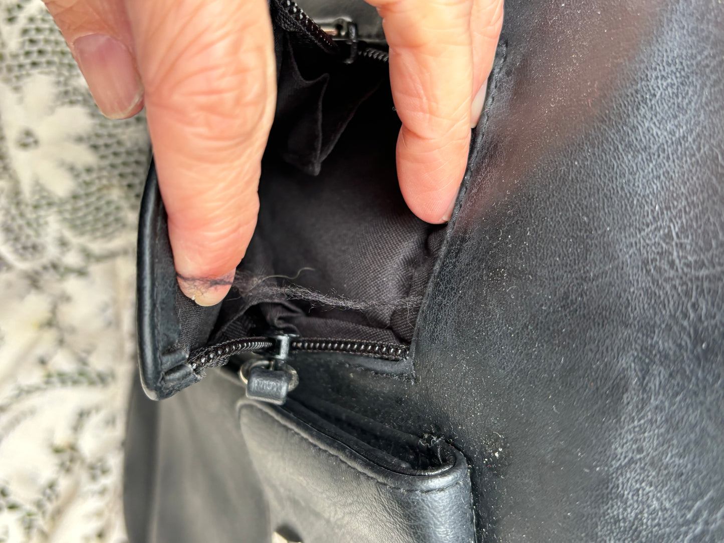 Vintage Black Mini Backpack