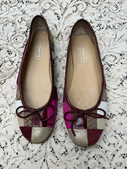 Coach Patchwork Ballet Flats - Size 8