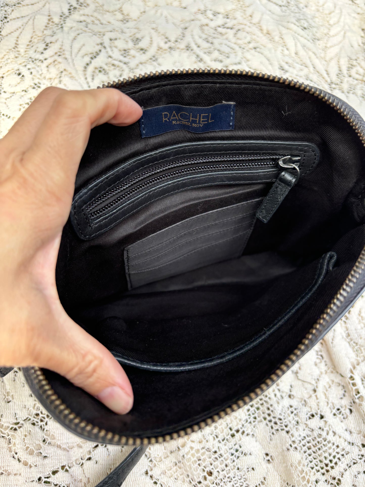 Rachel Roy Black Leather Purse