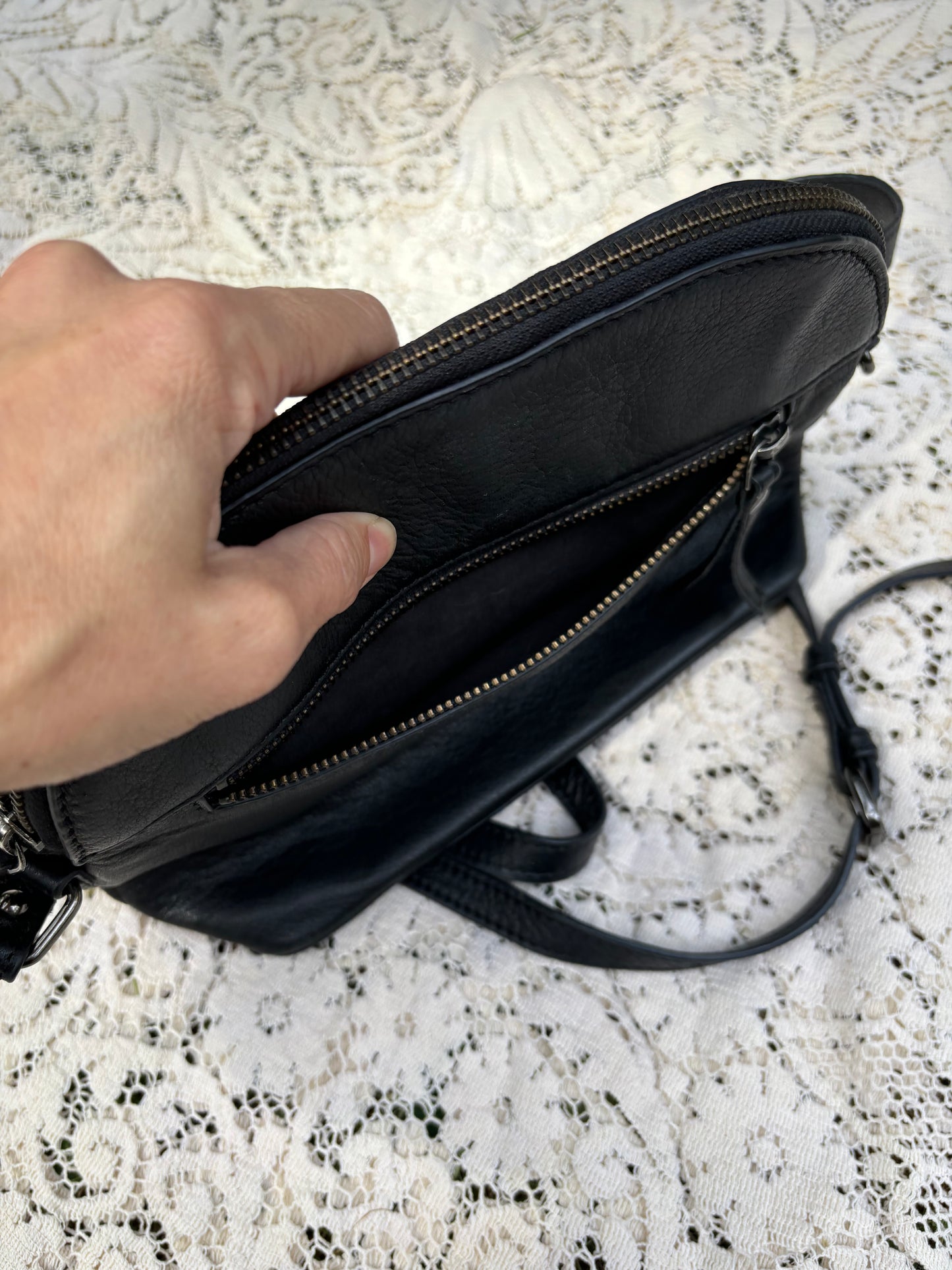 Rachel Roy Black Leather Purse