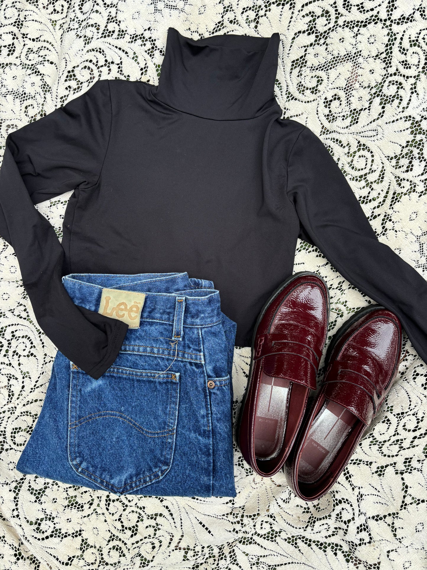 Long Sleeve Turtleneck Crop Top