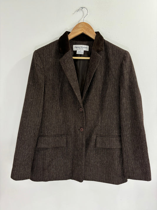 Vintage Wool Brown Blazer